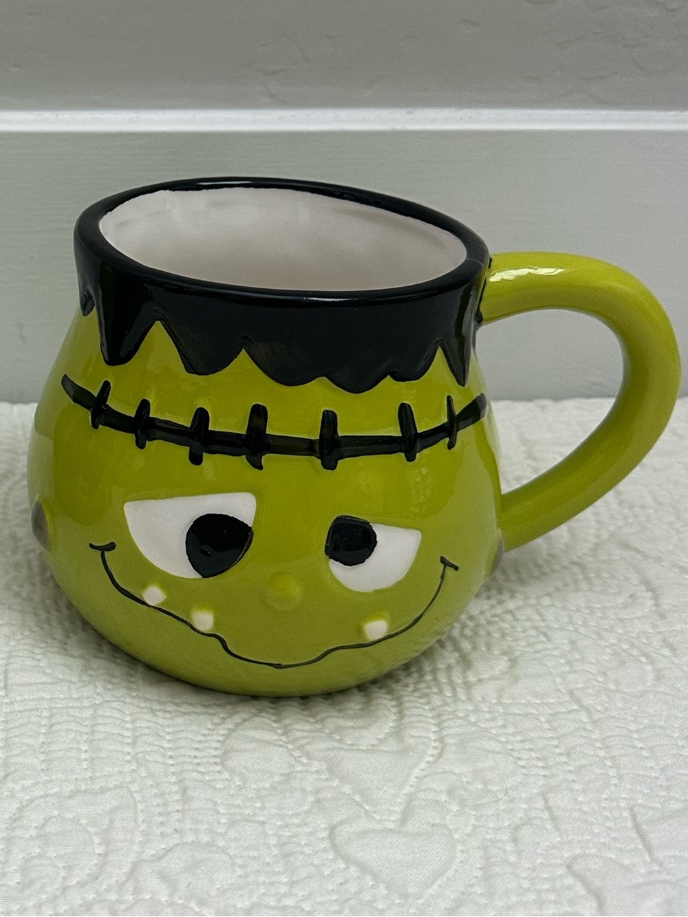 Frankenstein Halloween Ceramic Mug Green Spooky Goth Coffee Cup - Picture 6 of 6